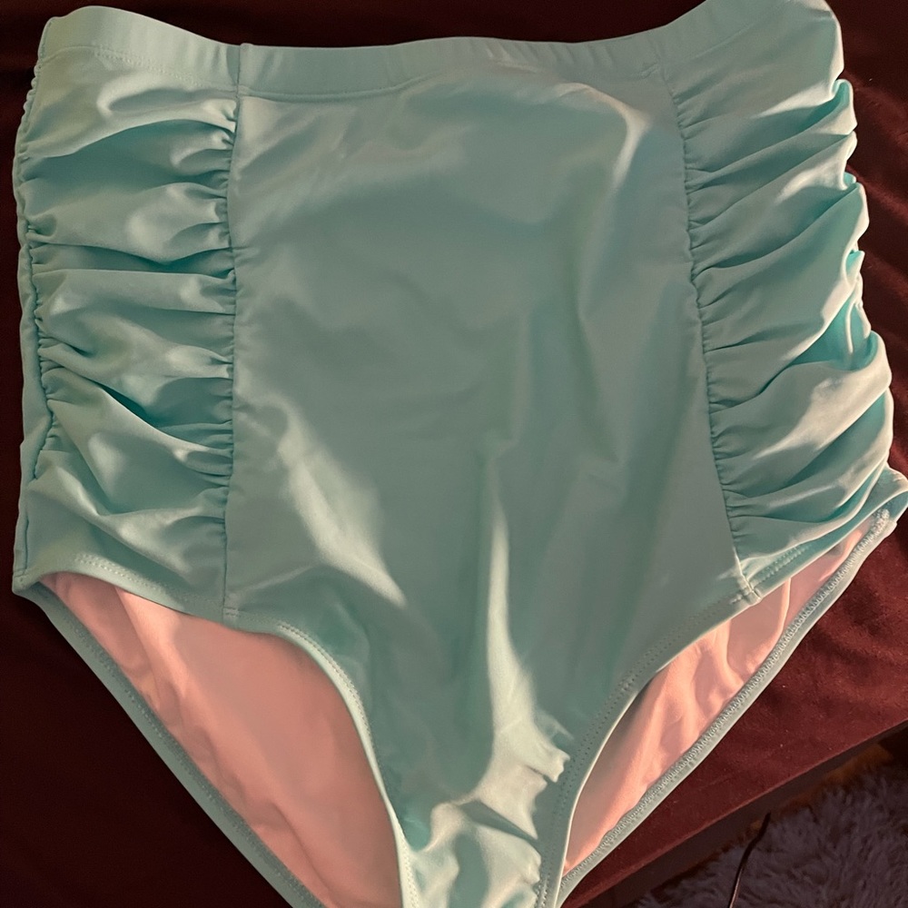 Coral reef SUN BAKED BOTTOMS | NEON AQUA Large (12/14) new never worn